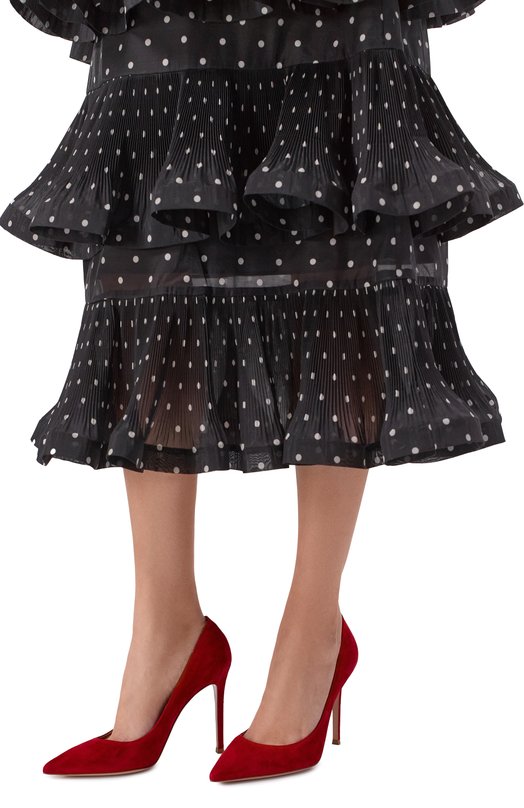 Замшевые туфли Gianvito 105 Gianvito Rossi G28470.15RIC.CAMR0UG Красный  G28470.15RIC.CAMR0UG Фото 2