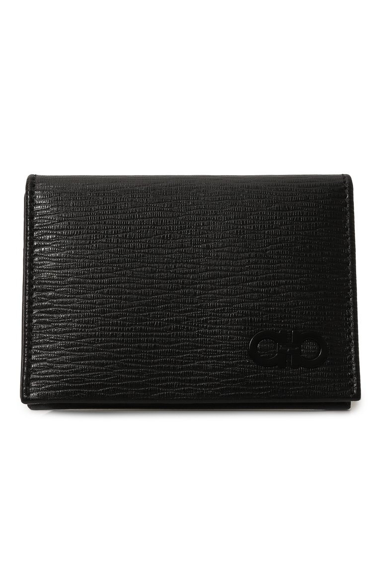 Мужской кожаный футляр для кредитных карт FERRAGAMO черного цвета, арт. 66A062/733302 | Фото 1 (Нос: Не проставлено; Материал: Натуральная кожа)