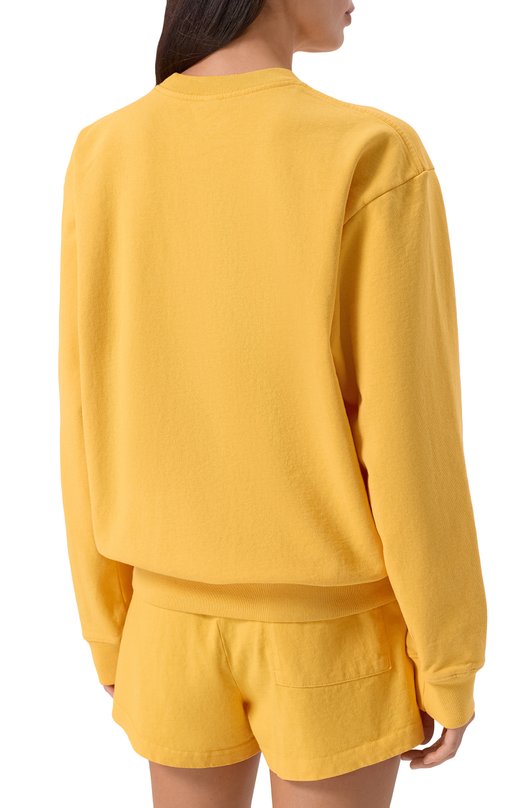 Хлопковый свитшот Sporty and Rich ST0716225080R19 Жёлтый  ST0716225080R19 Фото 4