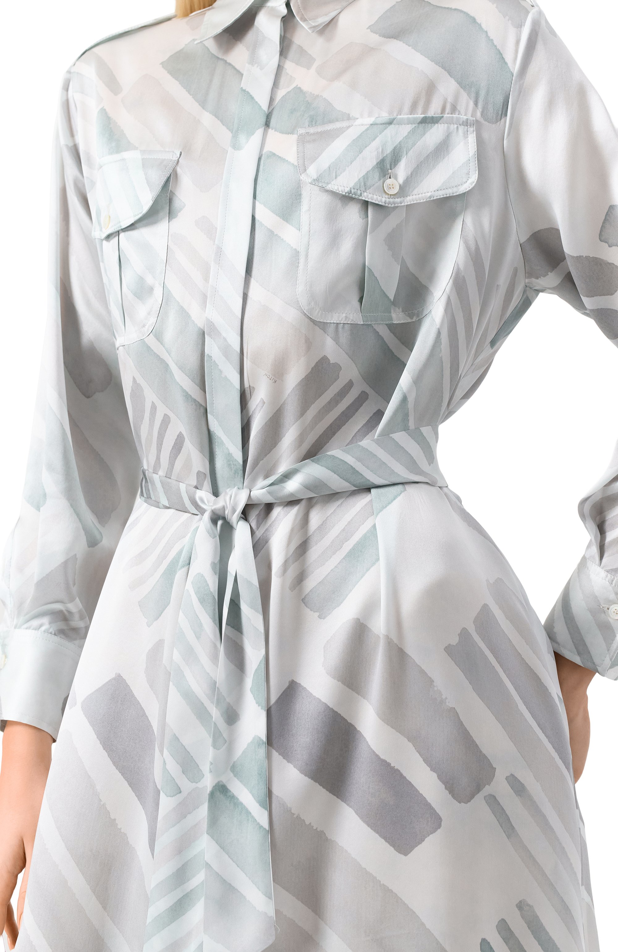 Шелковое платье KITON, арт. D47321K0926E03, фото 5