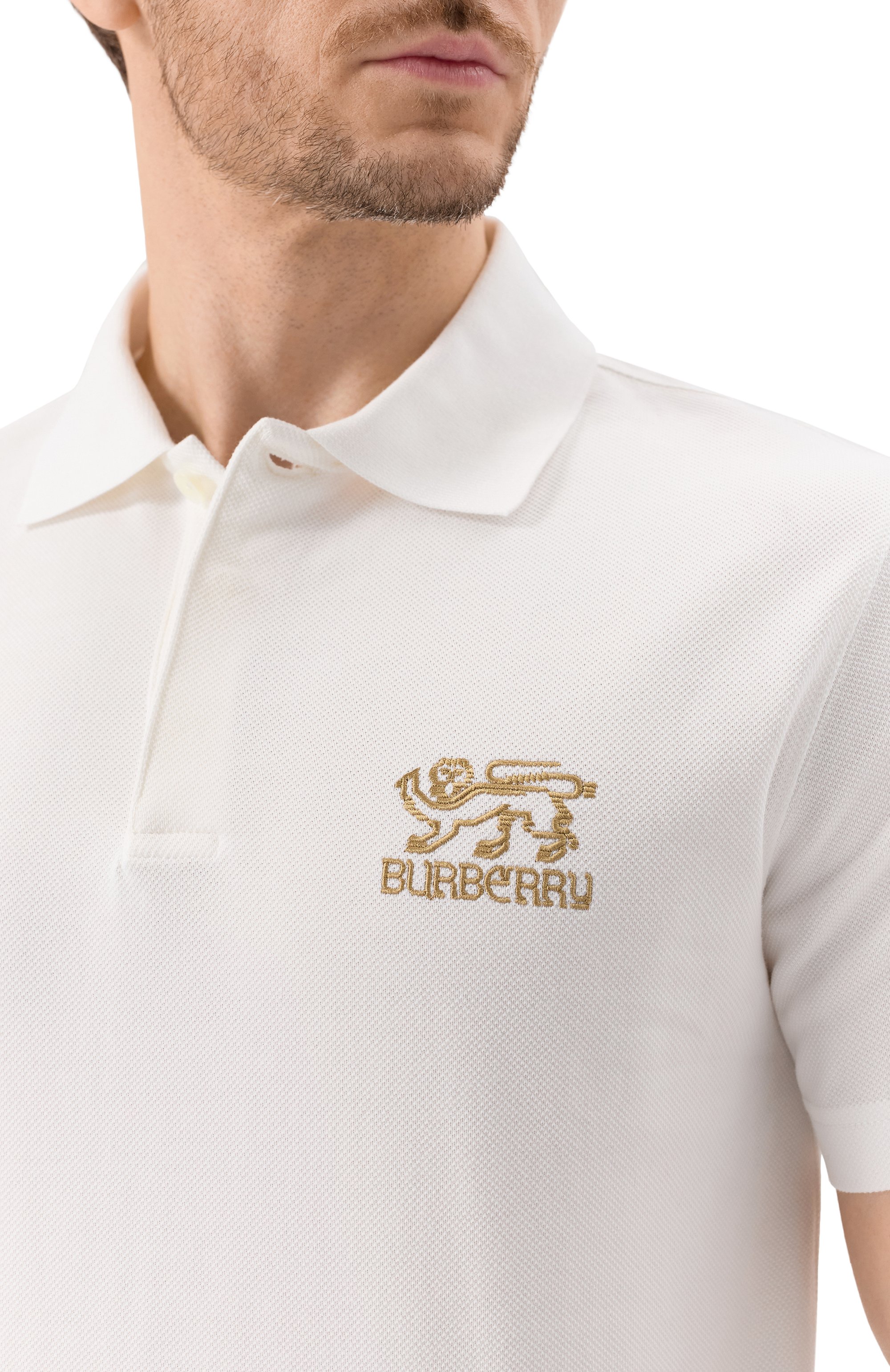Хлопковое поло BURBERRY, арт. 8104858, фото 5