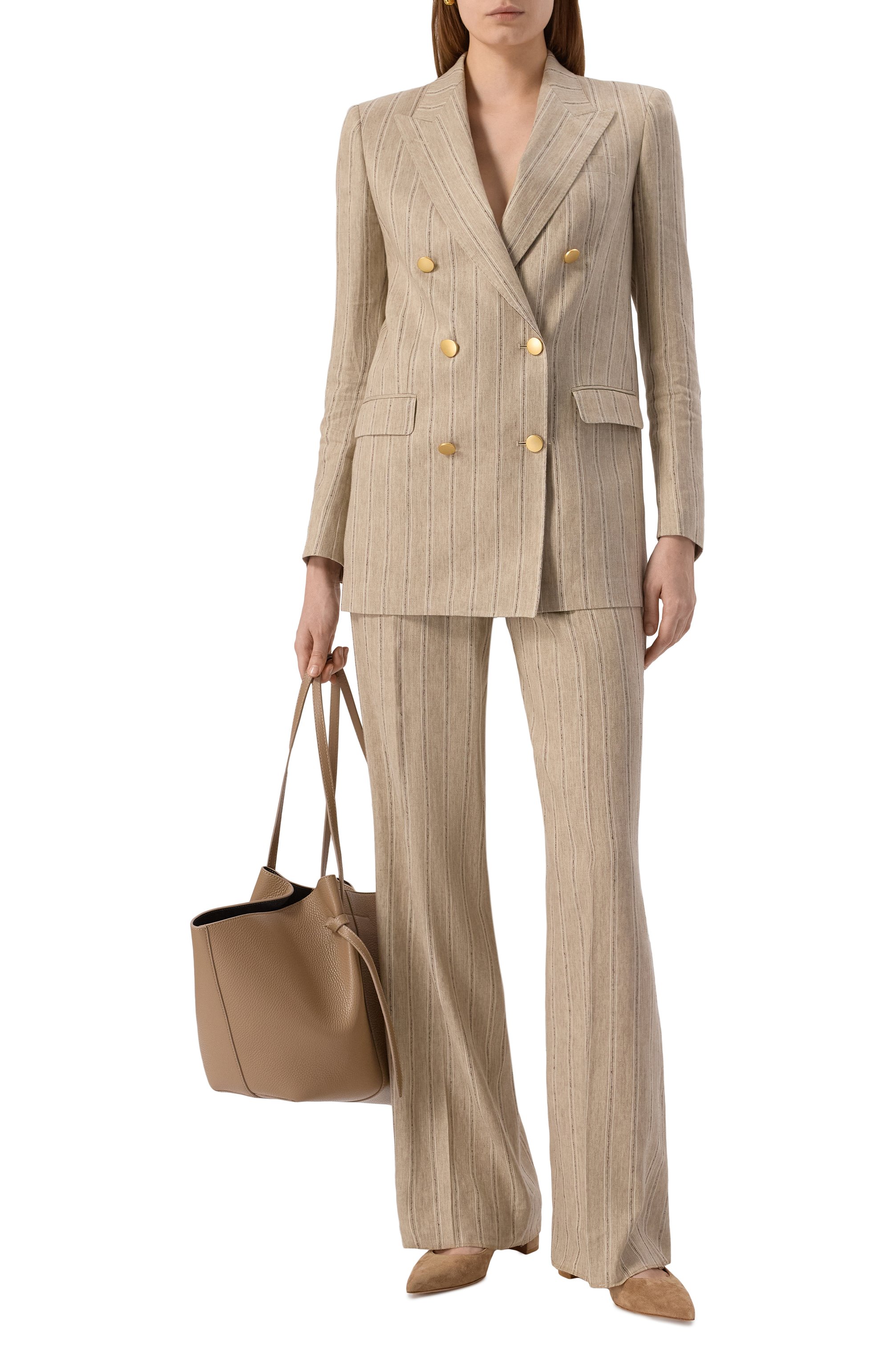 Брюки изо льна и хлопка TAGLIATORE 0205, арт. P-EB0NY/340310, фото 2