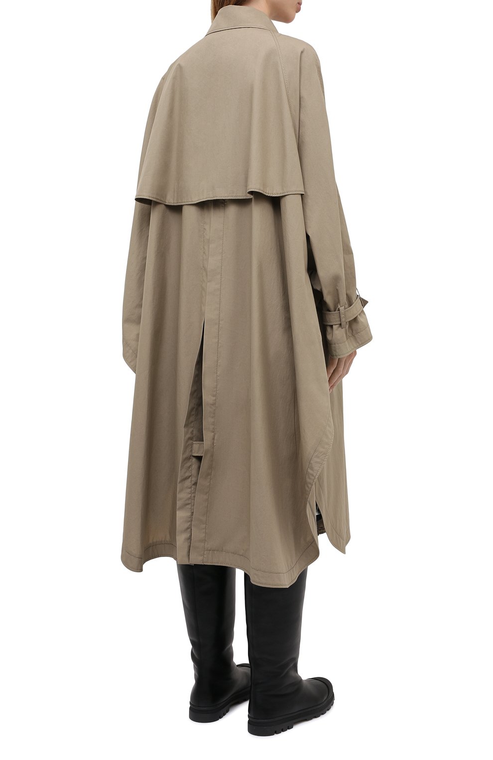 Хлопковый плащ STELLA MCCARTNEY бежевого цвета по цене 146000 руб., арт. 600962/SPA13, фото 4 Хлопковый плащ STELLA MCCARTNEY, арт. 600962/SPA13, фото 4