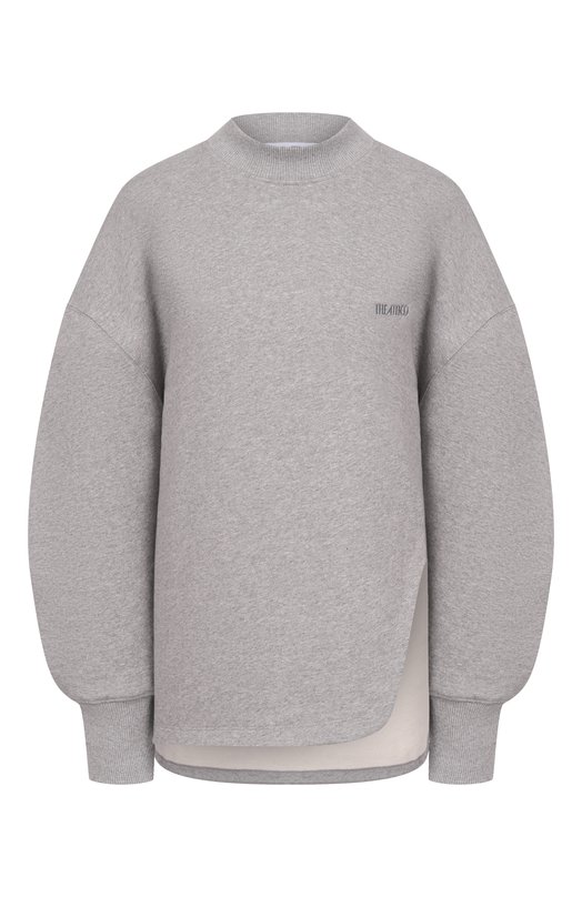 Хлопковый свитшот The Attico 260WCF00024/JJF003AA Серый 260WCF00024/JJF003AA
