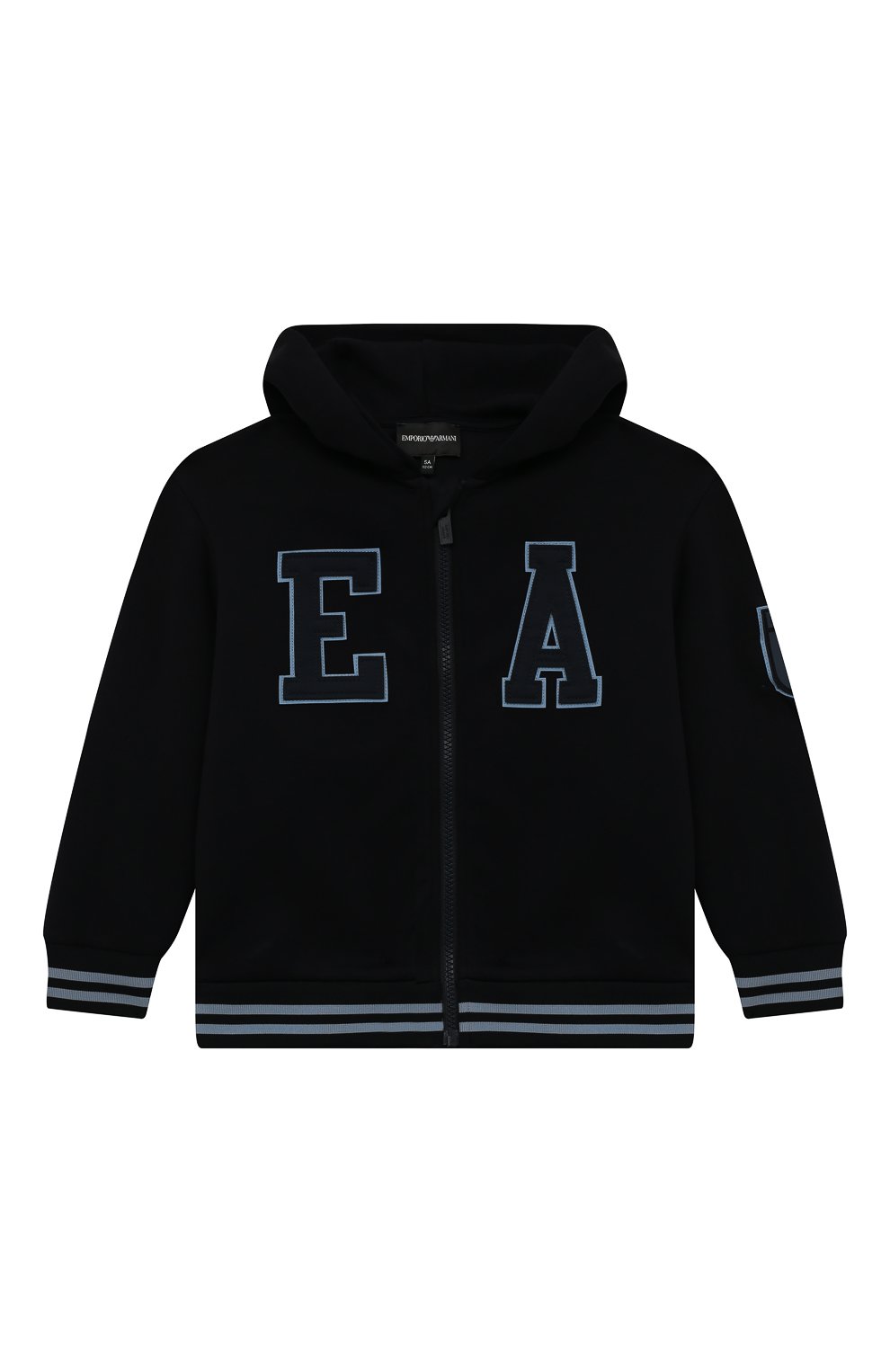 Хлопковая толстовка EMPORIO ARMANI темно-синего цвета по цене 21750 руб., арт. 6L4M66/1JHSZ, фото 1 Хлопковая толстовка EMPORIO ARMANI, арт. 6L4M66/1JHSZ, фото 1