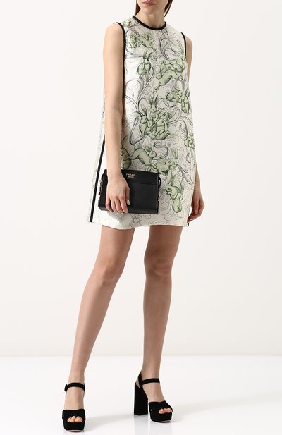 Мини-платье а-силуэта с принтом PRADA, арт. P35V3-1QBV-F046K, фото 2