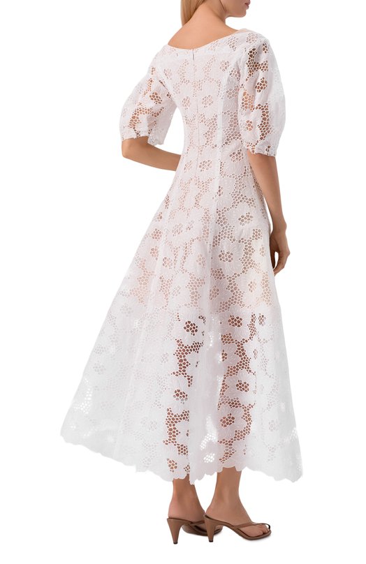 Хлопковое платье Vika Gazinskaya SS26-13253 Белый  SS26-13253 Фото 3