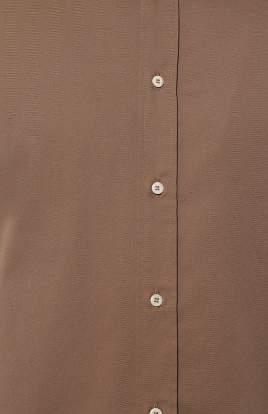 Хлопковая рубашка Brunello Cucinelli MW6040028 Коричневый  MW6040028 Фото 5