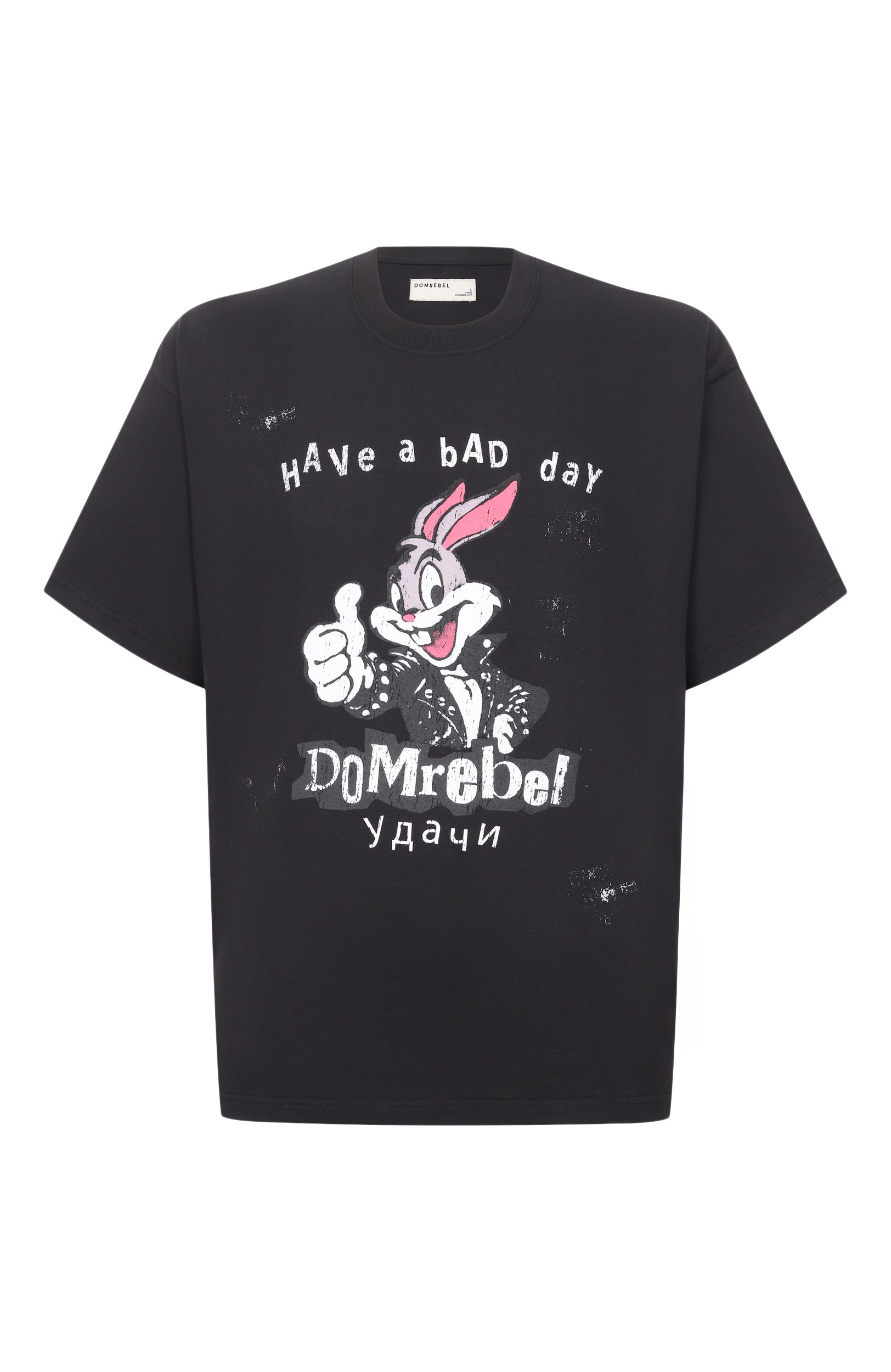 Хлопковая футболка DOMREBEL, арт. M G00D LUCK/T-SHIRT, фото 1