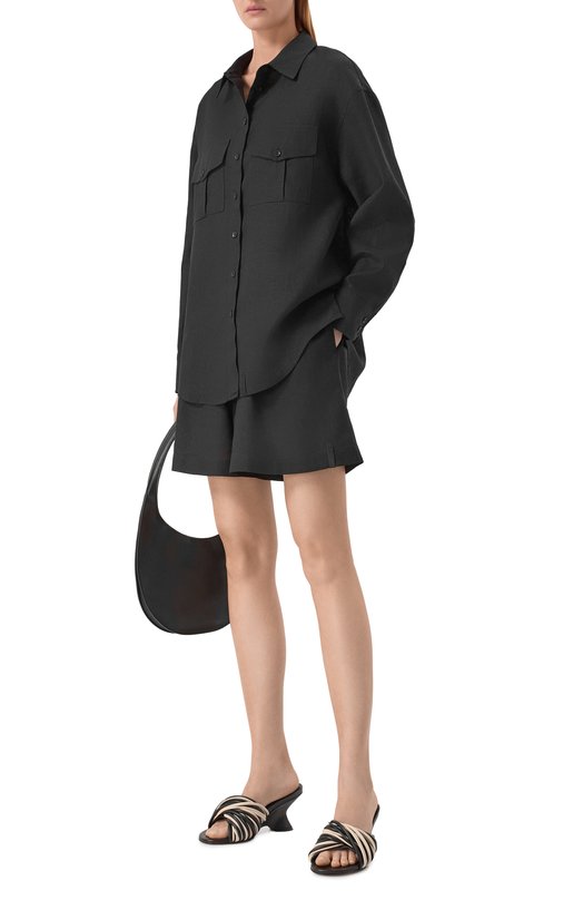 Рубашка изо льна и вискозы HINNOMINATE HMABW02631 Чёрный  HMABW02631 Фото 2