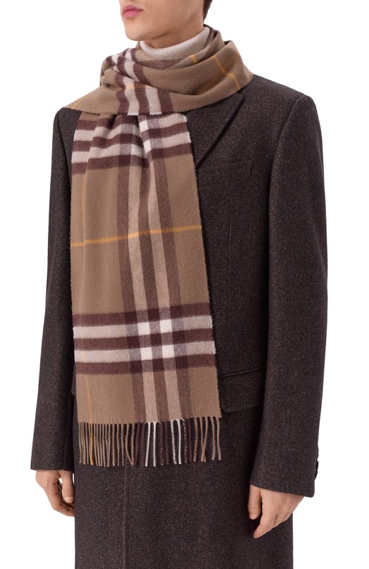 Кашемировый шарф Burberry 8112647 Коричневый  8112647 Фото 2