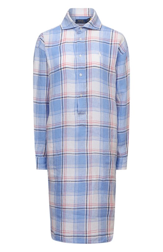 

Льняное платье Polo Ralph Lauren, Голубой