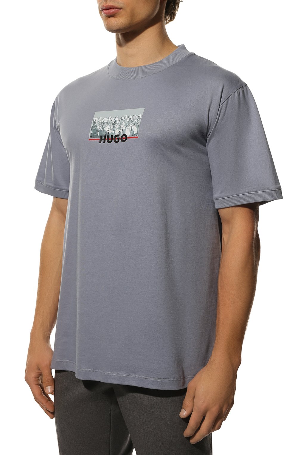 Хлопковая футболка HUGO, арт. 50471549, фото 3