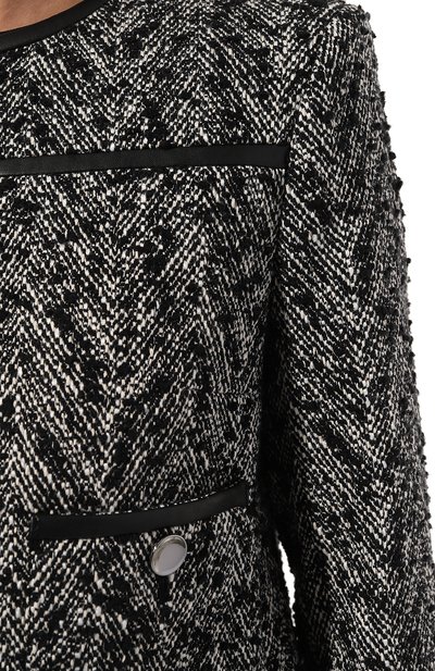 Жакет из хлопка и вискозы BOSS черно-белого цвета по цене 41400 руб., арт. 50495705, фото 5 Жакет из хлопка и вискозы BOSS, арт. 50495705, фото 5