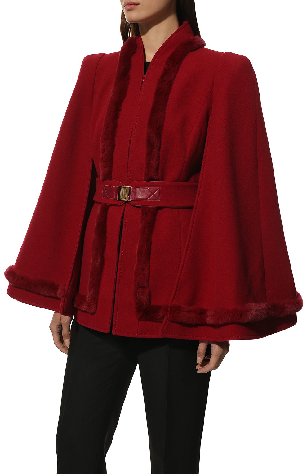 Кейп из шерсти и кашемира ZUHAIR MURAD, арт. CTF19310/WSBL001, фото 3