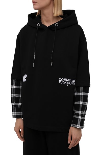 Хлопковое худи COMME DES FUCKDOWN, арт. CDFD1675, фото 3