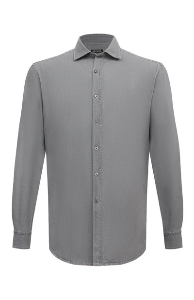 Мужская хлопковая рубашка ZEGNA, арт. UCX13A6/SRF6