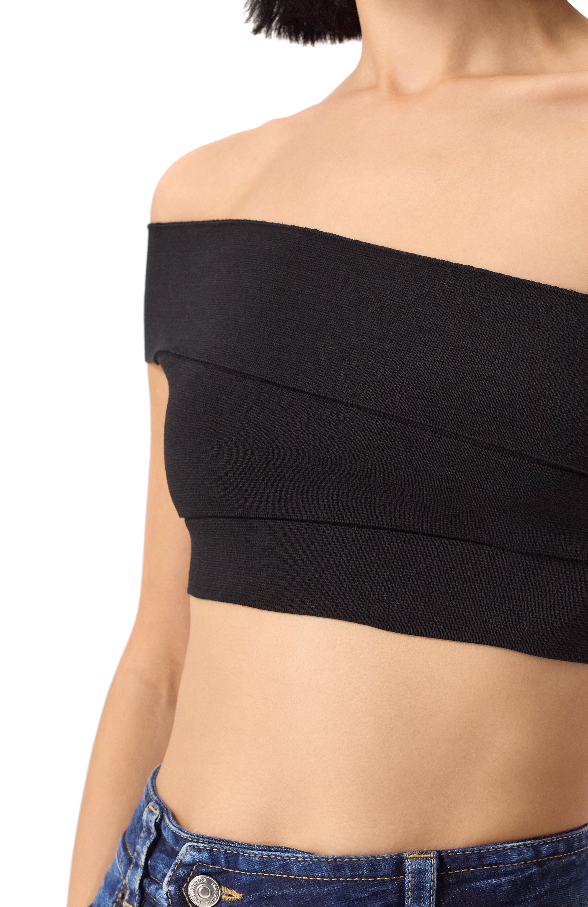 Хлопковый топ DSQUARED2 черного цвета по цене 42200 руб., арт. S72HA1239/D13126, фото 5 Хлопковый топ DSQUARED2, арт. S72HA1239/D13126, фото 5