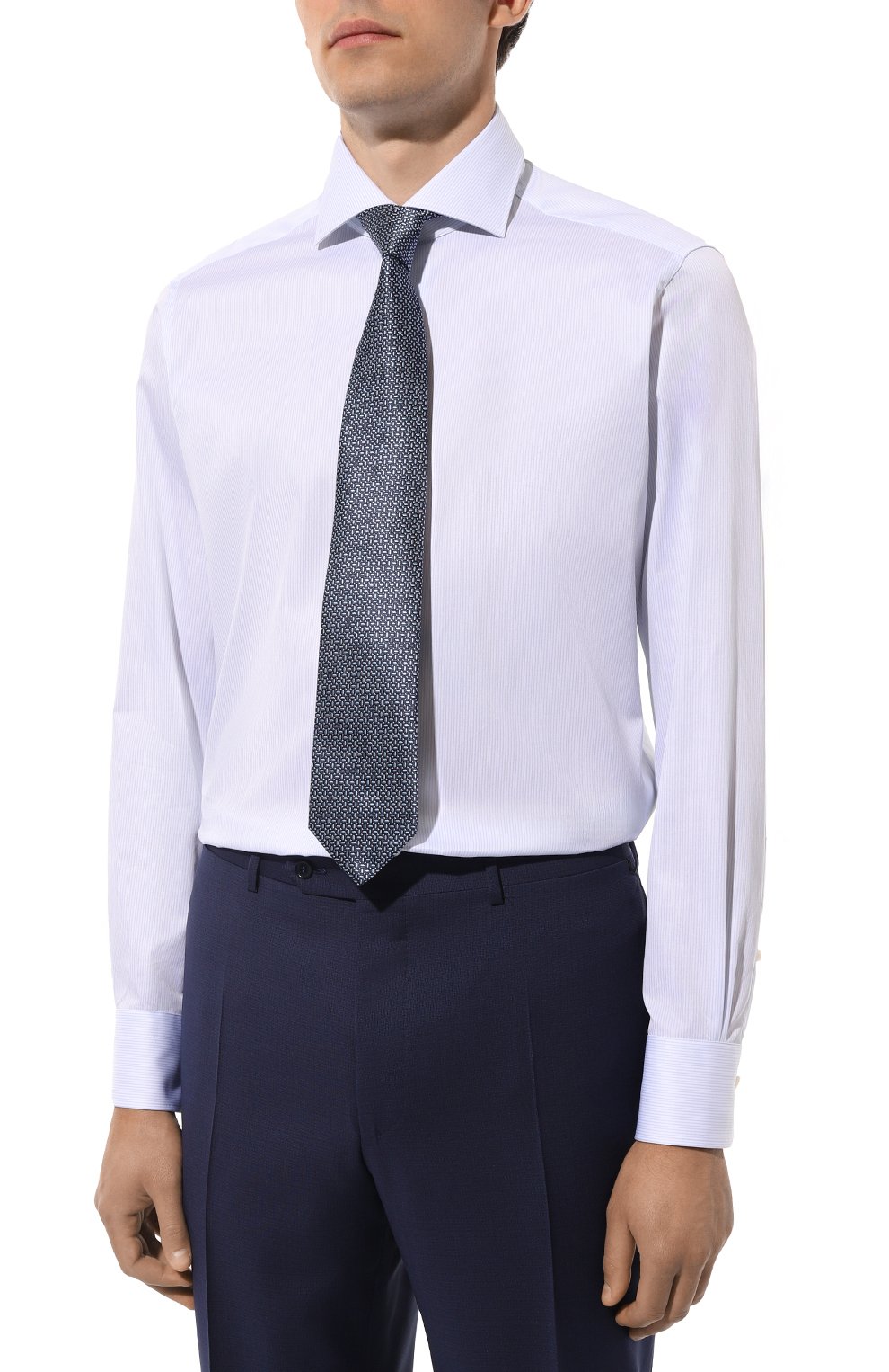 Хлопковая сорочка ZEGNA, арт. 701036A7/9MS0BA, фото 3