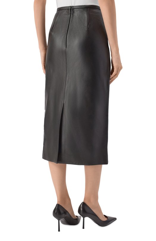 Кожаная юбка Co 3347LPL-C0RE Чёрный  3347LPL-C0RE Фото 4