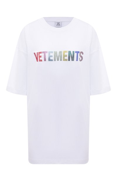 Женская хлопкова я футболка VETEMENTS, арт. UE52TR510W 1611/W
