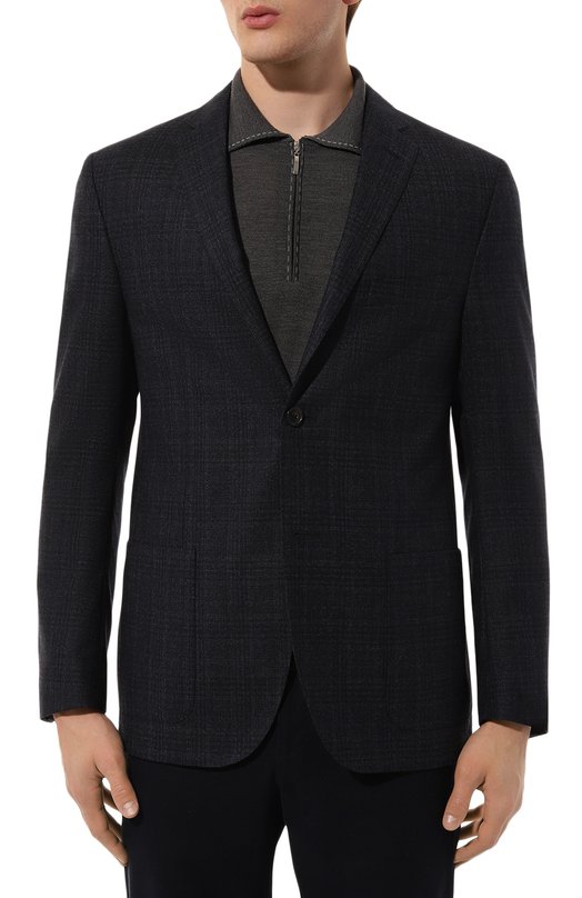 Шерстяной пиджак Corneliani 946002-9416311 Синий  946002-9416311 Фото 5