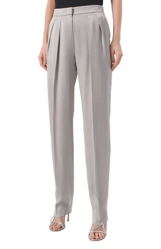 Шелковые брюки Giorgio Armani GW000641/TE10101 Серый  GW000641/TE10101 Фото 3