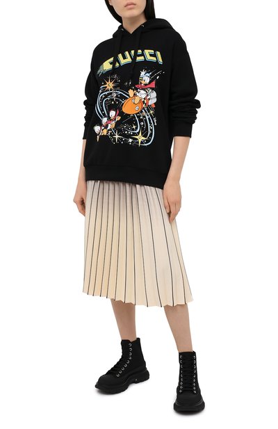 Хлопковое худи disney x gucci GUCCI черного цвета по цене 158400 руб., арт. 615061/XJDC6, фото 2 Хлопковое худи disney x gucci GUCCI, арт. 615061/XJDC6, фото 2