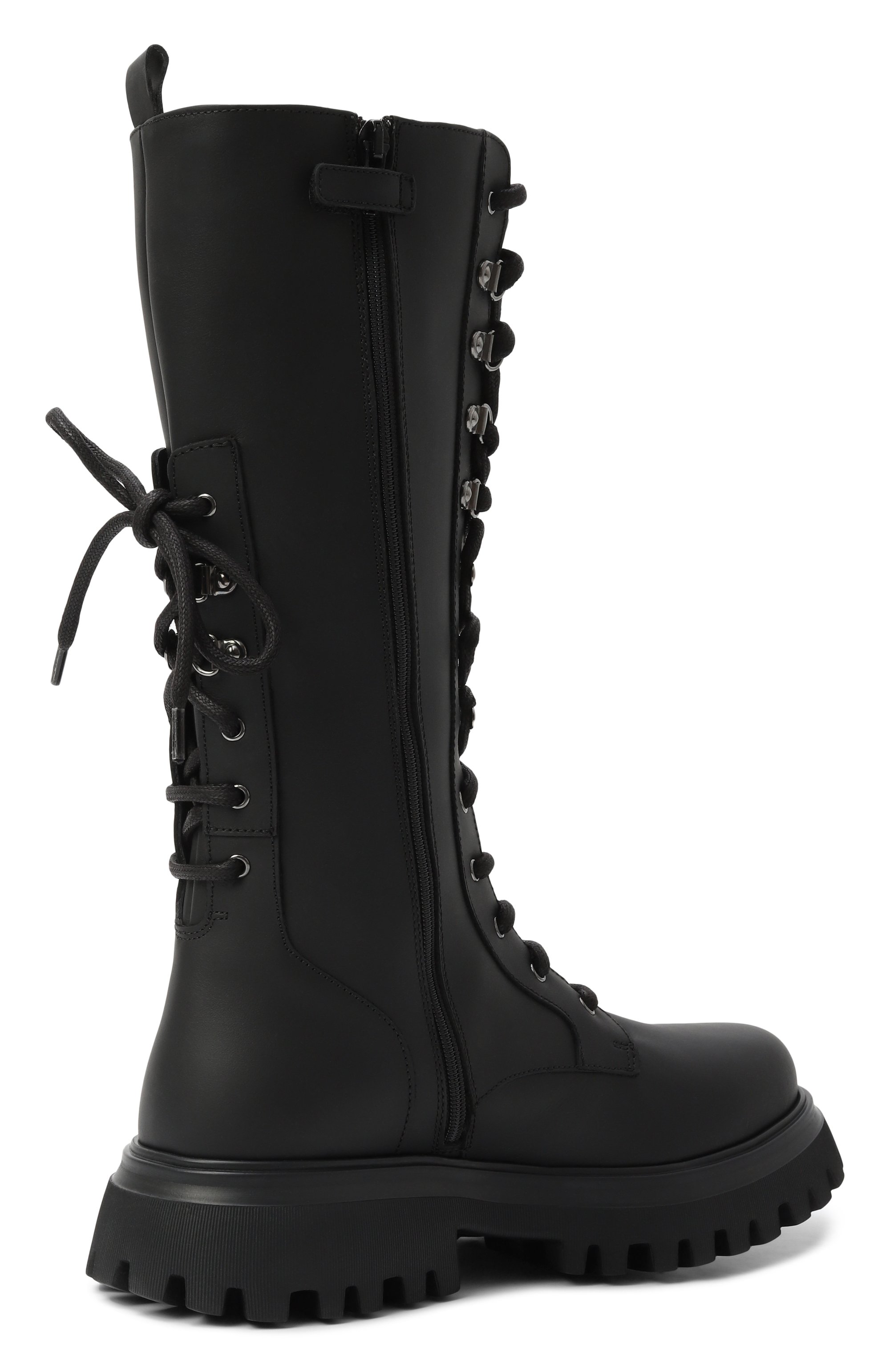 Кожаные ботинки DOLCE & GABBANA черного цвета по цене 86550 руб., арт. D11342/A6379/37-39, фото 3 Кожаные ботинки DOLCE & GABBANA, арт. D11342/A6379/37-39, фото 3