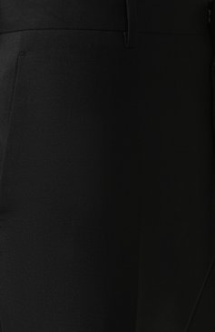 Мужские шерстяные брюки  PRADA черного цвета, арт. UPA841-D39-F0002 | Фото 5 (Статус проверки: Проверена категория, Проверено; Материал внешний: Шерсть; Длина (брюки, джинсы): Стандартные; Случай: Формальный; Стили: Классический)