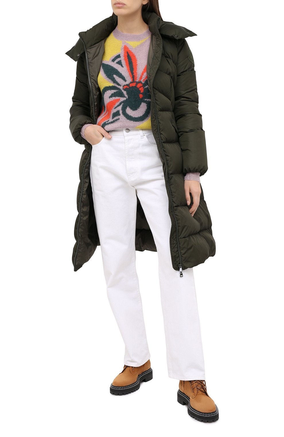 Пуховик MONCLER хаки цвета по цене 163000 руб., арт. F2-093-1D507-00-C0068, фото 2 Пуховик MONCLER, арт. F2-093-1D507-00-C0068, фото 2