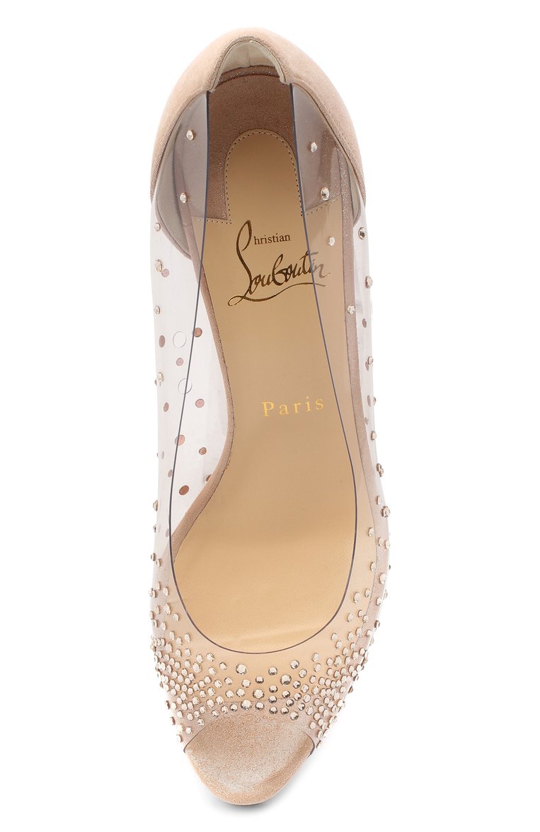 very strass 100 CHRISTIAN LOUBOUTIN very strass pvc 100 pvc suede lame
