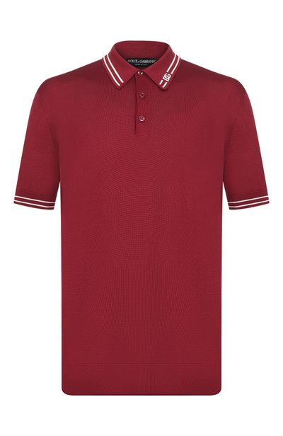 Мужская шелковое поло DOLCE & GABBANA, арт. GXZ02T/JBSPN