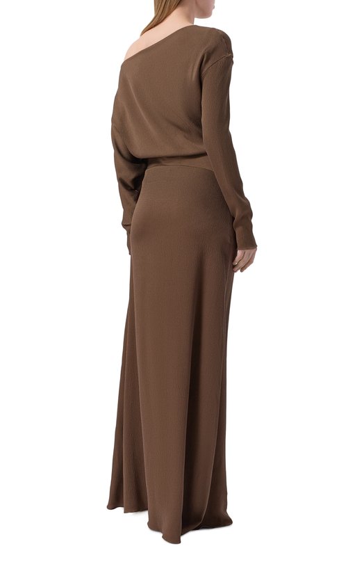 Шелковое платье Petar Petrov S26TD6 Коричневый  S26TD6 Фото 3