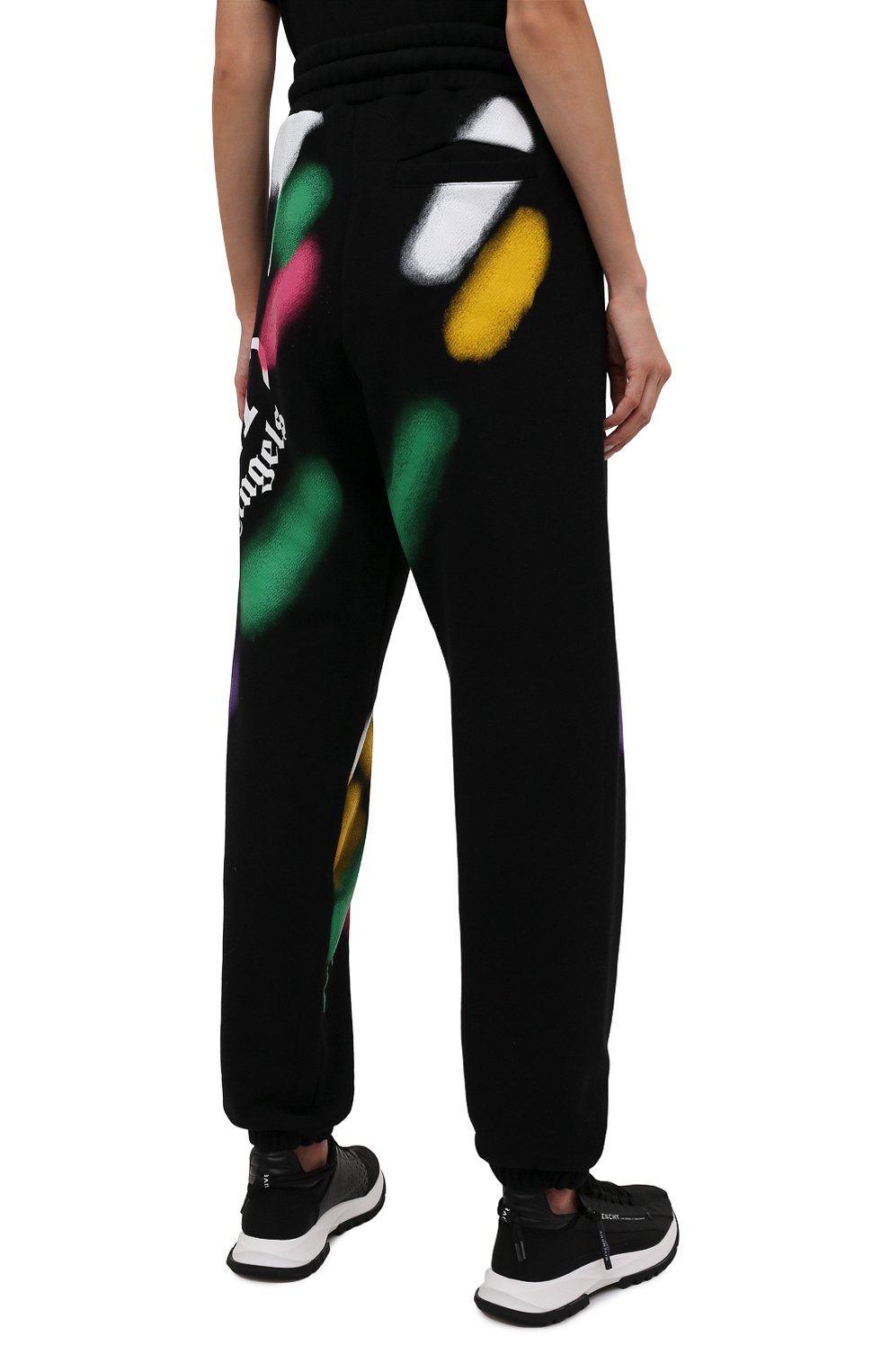 Хлопковые джоггеры palm angels x missoni PALM ANGELS черного цвета по цене 59950 руб., арт. PWCH006F21FLE0021001, фото 4 Хлопковые джоггеры palm angels x missoni PALM ANGELS, арт. PWCH006F21FLE0021001, фото 4