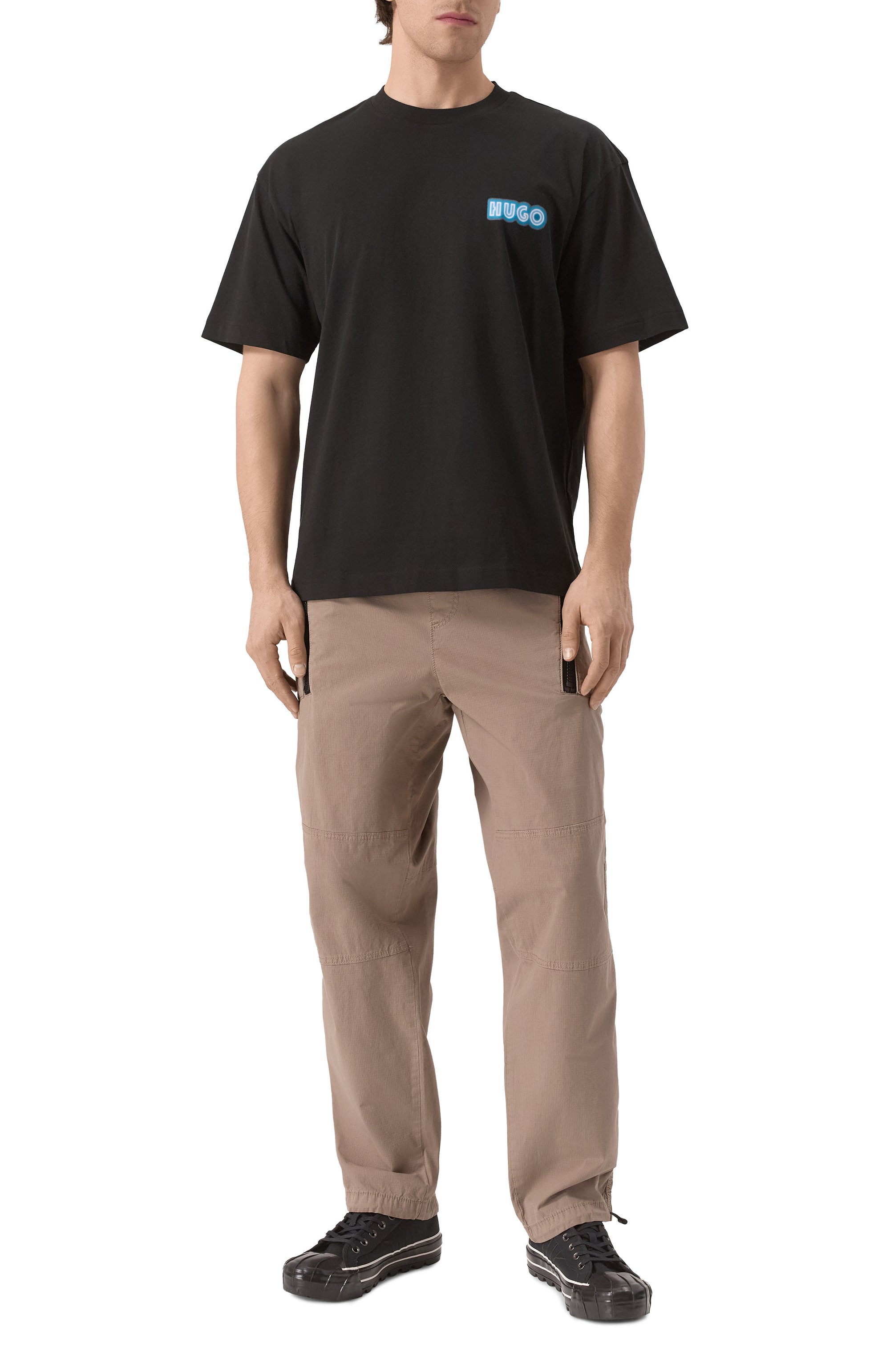 Хлопковая футболка HUGO, арт. 50538512, фото 2