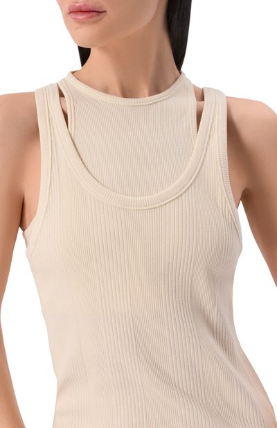 Хлопковая майка ARMARIUM кремового цвета по цене 57900 руб., арт. ARMFWT040/JE05, фото 5 Хлопковая майка ARMARIUM, арт. ARMFWT040/JE05, фото 5