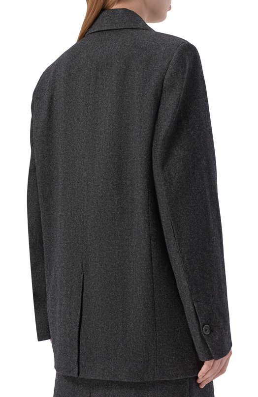 Шерстяной жакет TOTEME 261-WRZ0063-FB0562 Серый  261-WRZ0063-FB0562 Фото 4