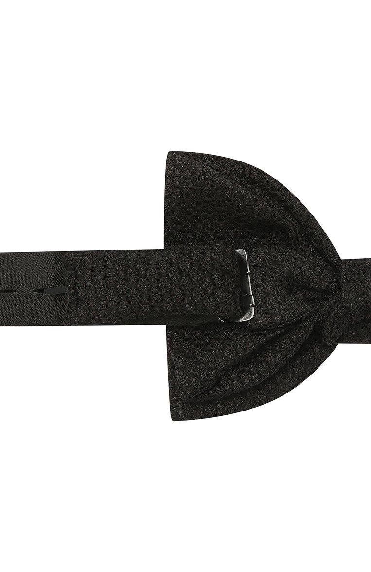 Мужской шелковый галстук-бабочка LANVIN черного цвета, арт. 1208/B0W TIE | Фото 3 (Материал: Шелк, Текстиль; Принт: Без принта; Стили: Классический; Материал сплава: Проставлено; Нос: Не проставлено)