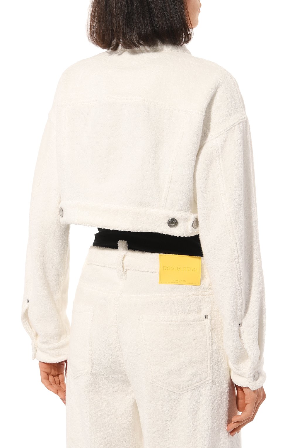 Хлопковая куртка DSQUARED2 белого цвета по цене 87000 руб., арт. S72AM0997/S76637, фото 4 Хлопковая куртка DSQUARED2, арт. S72AM0997/S76637, фото 4
