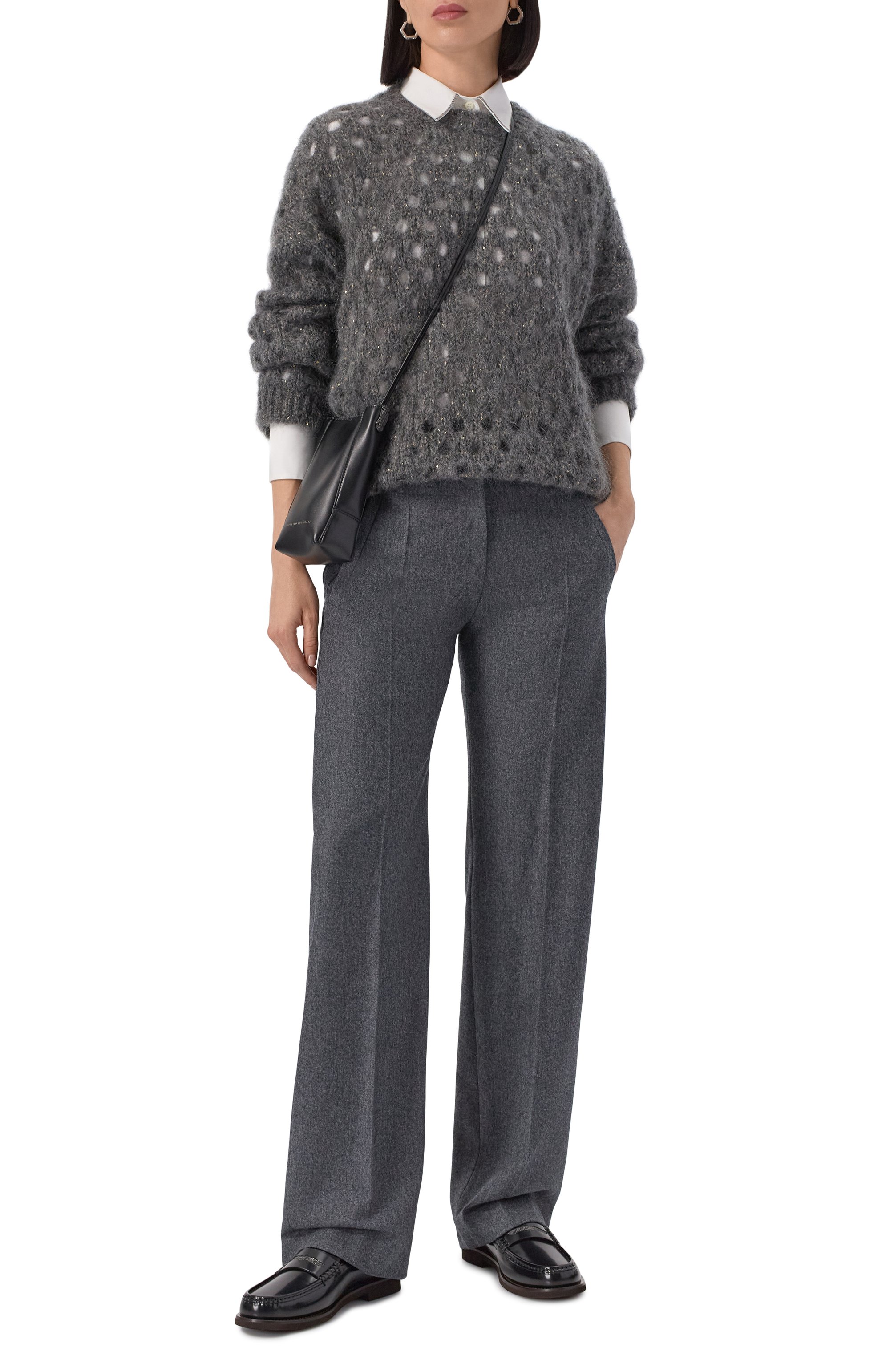 Шерстяные брюки BRUNELLO CUCINELLI, арт. M038PP9051, фото 2