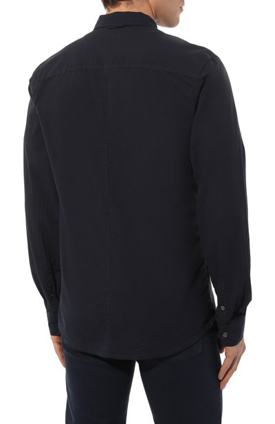 Хлопковая рубашка JAMES PERSE темно-синего цвета по цене 30850 руб., арт. MLC3408/DEE, фото 4 Хлопковая рубашка JAMES PERSE, арт. MLC3408/DEE, фото 4