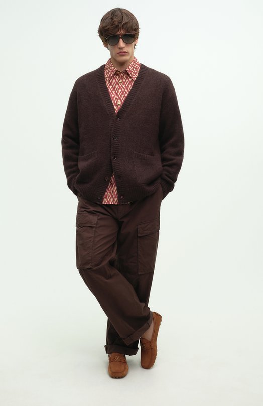 Шерстяной кардиган Dries Van Noten 021224-2709-704 Коричневый  021224-2709-704 Фото 6