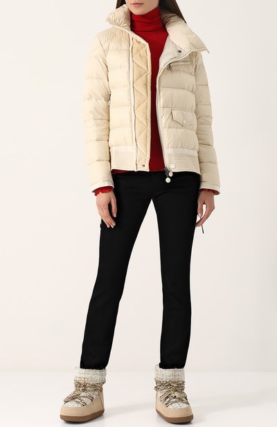 Стеганый пуховик с косой молнией и воротником-стойкой MONCLER, арт. C2-093-45303-85-549K3, фото 2