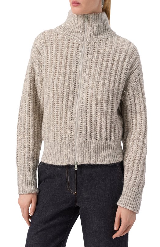 Кардиган Brunello Cucinelli MGN364316P Серый  MGN364316P Фото 3