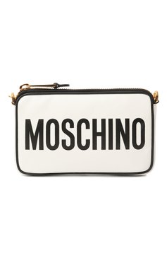 Женская сумка camera MOSCHINO белого цвета, арт. 2317 A7421/8001 | Фото 1 (Сумки-технические: Сумки через плечо; Материал: Натуральная кожа; Материал сплава: Проставлено; Драгоценные камни: Проставлено)