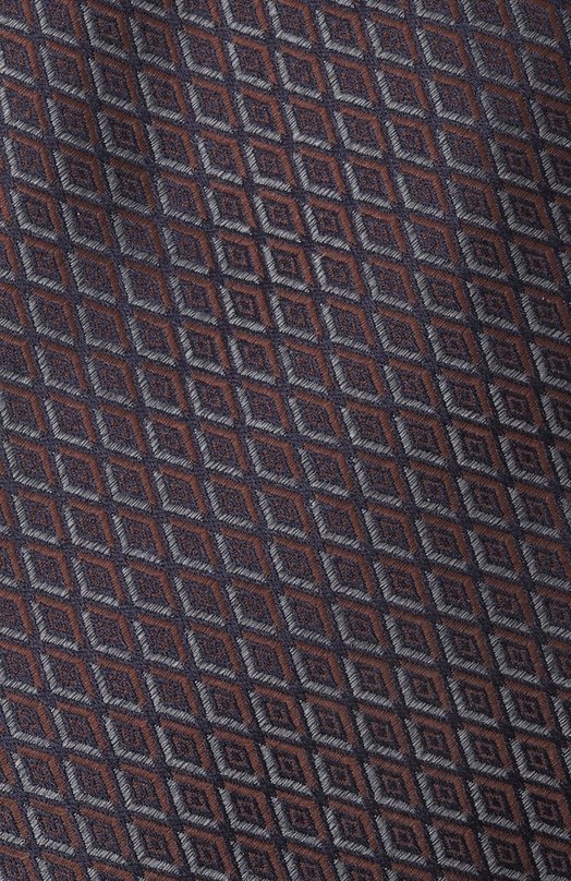 Шелковый галстук Canali 18/HJ04364 Коричневый  18/HJ04364 Фото 4