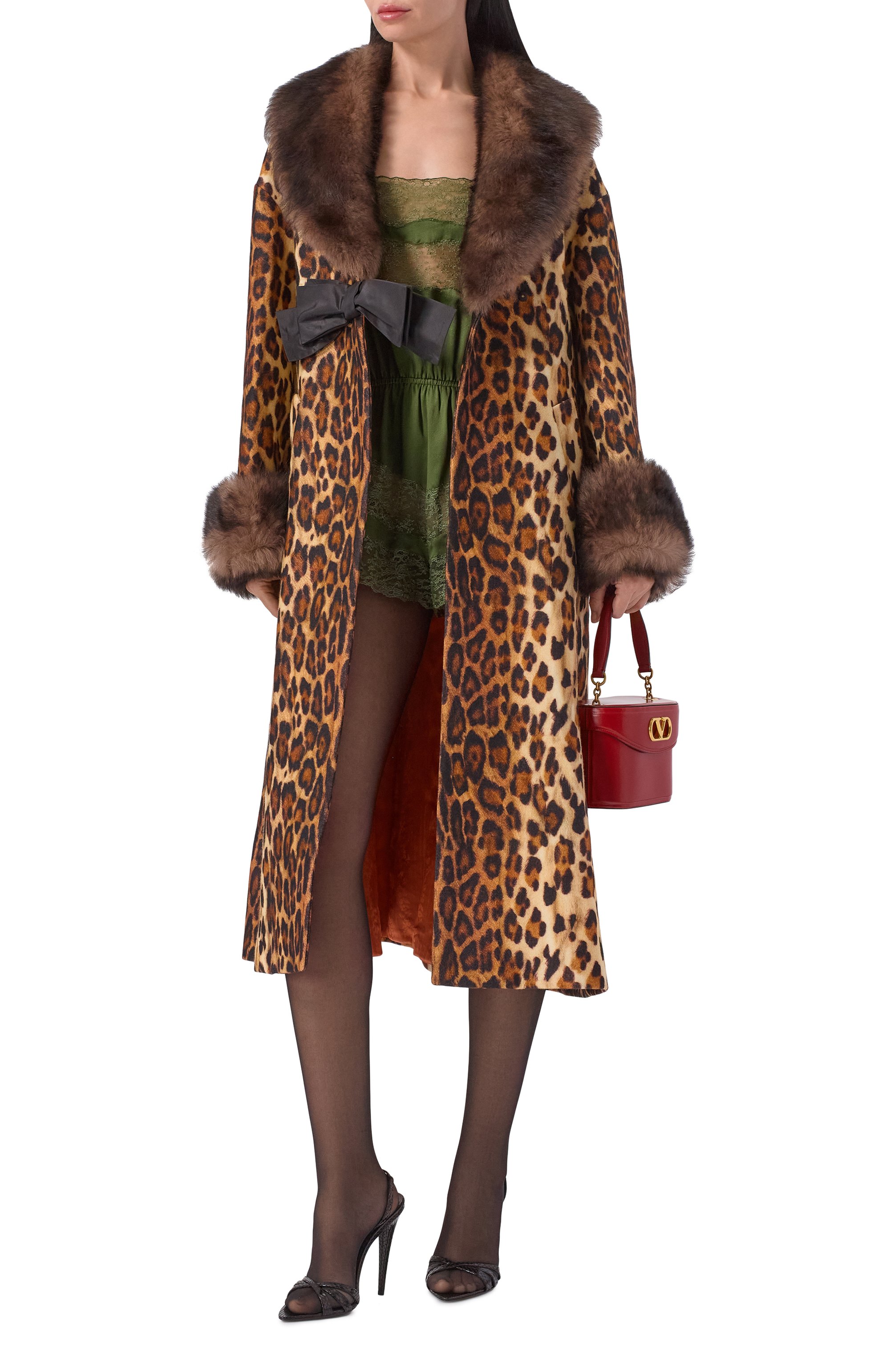 Шерстяное пальто с отделкой из ягненка VALENTINO, арт. 8B3CA441/A1H, фото 2