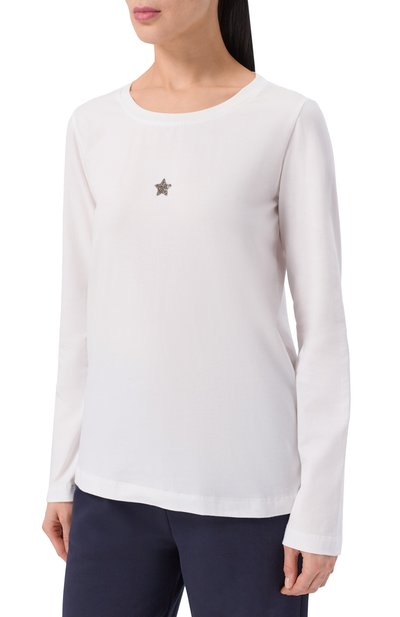 Хлопковый лонгслив LORENA ANTONIAZZI, арт. TS10/9999, фото 3