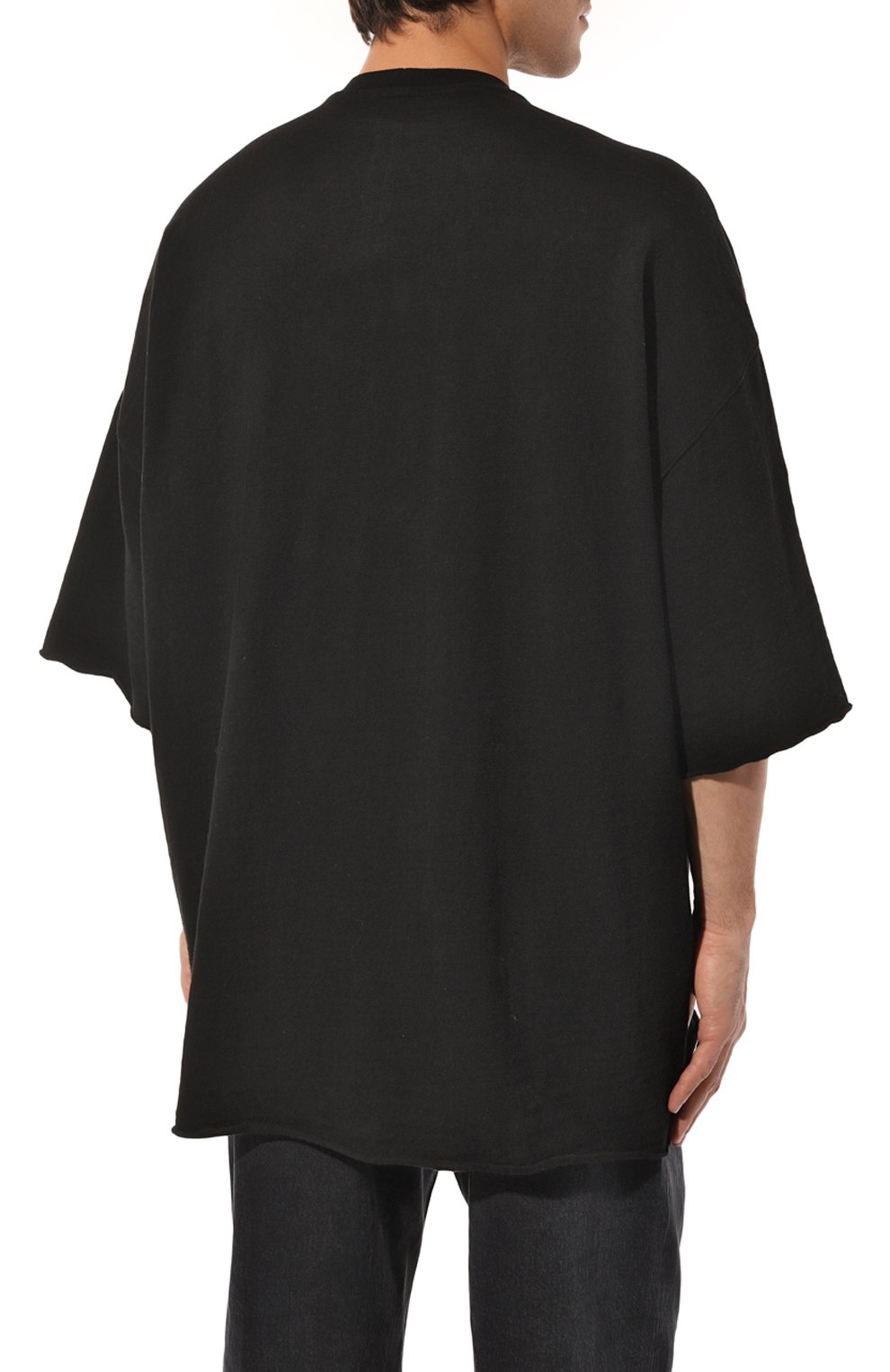 Хлопковая футболка RICK OWENS, арт. RR02C7283/BGW, фото 4